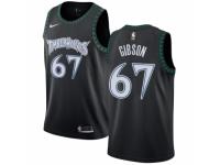 Men Nike Minnesota Timberwolves #67 Taj Gibson Black Hardwood Classics Jersey