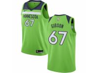 Men Nike Minnesota Timberwolves #67 Taj Gibson Green NBA Jersey Statement Edition