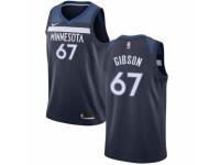 Men Nike Minnesota Timberwolves #67 Taj Gibson  Navy Blue Road NBA Jersey - Icon Edition
