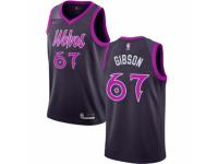 Men Nike Minnesota Timberwolves #67 Taj Gibson Purple NBA Jersey - City Edition