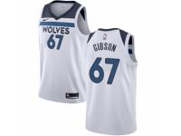 Men Nike Minnesota Timberwolves #67 Taj Gibson White NBA Jersey - Association Edition