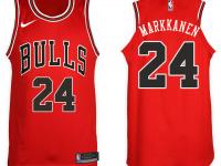 Men Nike NBA Chicago Bulls #24 Lauri Markkanen Jersey 2017-18 New Season Red Jersey