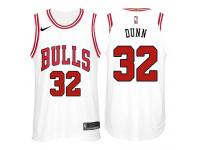 Men Nike NBA Chicago Bulls #32 Kris Dunn Jersey 2017-18 New Season White Jersey