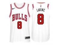 Men Nike NBA Chicago Bulls #8 Zach Lavine Jersey 2017-18 New Season White Jersey