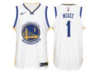 Men Nike NBA Golden State Warriors #1 JaVale McGee Jersey 2017-18 New Season White Jersey