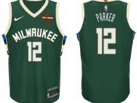 Men Nike NBA Milwaukee Bucks #12 Jabari Parker Jersey 2017-18 New Season Green Jersey
