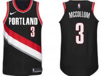 Men Nike NBA Portland Trail Blazers #3 C.J McCollum Jersey 2017-18 New Season Black Jersey