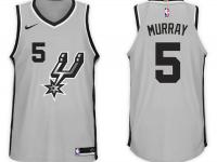 Men Nike NBA San Antonio Spurs #5 Dejounte Murray Jersey 2017-18 New Season Gray Jersey