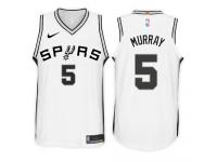 Men Nike NBA San Antonio Spurs #5 Dejounte Murray Jersey 2017-18 New Season White Jersey