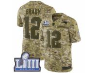 Men Nike New England Patriots #12 Tom Brady Limited Camo 2018 Salute to Service Super Bowl LIII Bound NFL Jersey