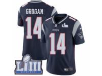 Men Nike New England Patriots #14 Steve Grogan Navy Blue Team Color Vapor Untouchable Limited Player Super Bowl LIII Bound NFL Jersey