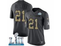 Men Nike New England Patriots #21 Malcolm Butler Limited Black 2016 Salute to Service Super Bowl LII NFL Jersey