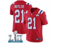 Men Nike New England Patriots #21 Malcolm Butler Red Alternate Vapor Untouchable Limited Player Super Bowl LII NFL Jersey