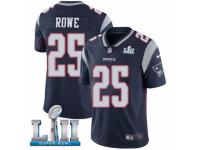 Men Nike New England Patriots #25 Eric Rowe Navy Blue Team Color Vapor Untouchable Limited Player Super Bowl LII NFL Jersey
