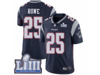 Men Nike New England Patriots #25 Eric Rowe Navy Blue Team Color Vapor Untouchable Limited Player Super Bowl LIII Bound NFL Jersey