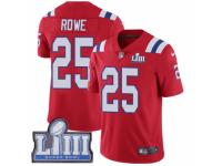 Men Nike New England Patriots #25 Eric Rowe Red Alternate Vapor Untouchable Limited Player Super Bowl LIII Bound NFL Jersey