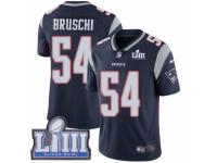 Men Nike New England Patriots #54 Tedy Bruschi Navy Blue Team Color Vapor Untouchable Limited Player Super Bowl LIII Bound NFL Jersey