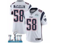 Men Nike New England Patriots #58 Shea McClellin White Vapor Untouchable Limited Player Super Bowl LII NFL Jersey