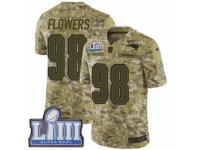 Men Nike New England Patriots #98 Trey Flowers Limited Camo 2018 Salute to Service Super Bowl LIII Bound NFL Jersey