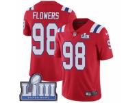 Men Nike New England Patriots #98 Trey Flowers Red Alternate Vapor Untouchable Limited Player Super Bowl LIII Bound NFL Jersey