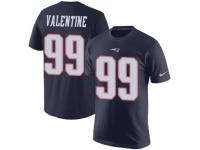 Men Nike New England Patriots #99 Vincent Valentine Navy Blue Rush Pride Name & Number T-Shirt