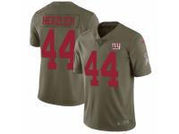 Men Nike New York Giants #44 Mark Herzlich Limited Olive 2017 Salute to Service NFL Jersey