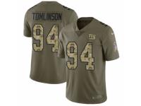 Men Nike New York Giants #94 Dalvin Tomlinson Limited Olive/Camo 2017 Salute to Service NFL Jersey