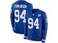 Men Nike New York Giants #94 Dalvin Tomlinson Limited Royal Blue Therma Long Sleeve NFL Jersey