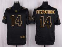 Men Nike New York Jets #14 Ryan Fitzpatrick Pro Line Black Gold Collection Jersey