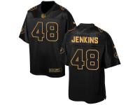 Men Nike New York Jets #48 Jordan Jenkins Pro Line Black Gold Collection Jersey