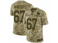 Men Nike New York Jets #67 Brian Winters Limited Camo 2018 Salute to Service NFL Jersey