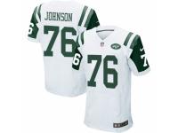 Men Nike New York Jets #76 Wesley Johnson Elite White NFL Jersey