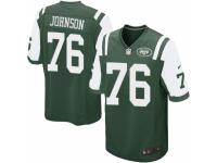 Men Nike New York Jets #76 Wesley Johnson Game Green Team Color NFL Jersey