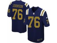 Men Nike New York Jets #76 Wesley Johnson Game Navy Blue Alternate NFL Jersey
