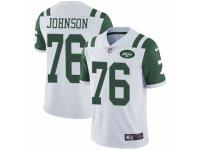 Men Nike New York Jets #76 Wesley Johnson White Vapor Untouchable Limited Player NFL Jersey