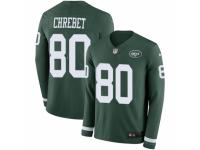 Men Nike New York Jets #80 Wayne Chrebet Limited Green Therma Long Sleeve NFL Jersey