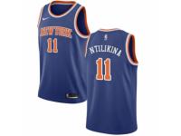 Men Nike New York Knicks #11 Frank Ntilikina  Royal Blue NBA Jersey - Icon Edition