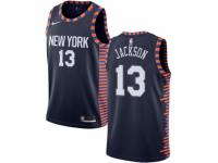 Men Nike New York Knicks #13 Mark Jackson Navy Blue NBA Jersey - 2018/19 City Edition