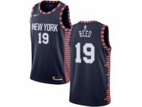 Men Nike New York Knicks #19 Willis Reed Navy Blue NBA Jersey - 2018/19 City Edition
