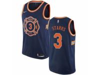 Men Nike New York Knicks #3 John Starks  Navy Blue NBA Jersey - City Edition