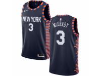 Men Nike New York Knicks #3 Tracy McGrady Navy Blue NBA Jersey - 2018/19 City Edition