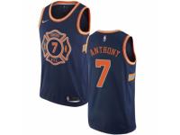 Men Nike New York Knicks #7 Carmelo Anthony Navy Blue NBA Jersey - City Edition