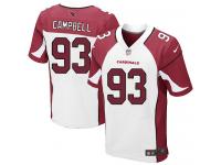 Men Nike NFL Arizona Cardinals #93 Calais Campbell Authentic Elite Road White Jersey