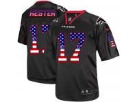 Men Nike NFL Atlanta Falcons #17 Devin Hester Authentic Elite Black USA Flag Fashion Jersey