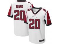 Men Nike NFL Atlanta Falcons #20 Phillip Adams Authentic Elite Road White Jersey