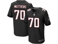 Men Nike NFL Atlanta Falcons #70 Jake Matthews Authentic Elite Black Jersey
