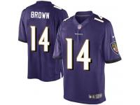 Men Nike NFL Baltimore Ravens #14 Marlon Brown Home Purple Limited Jersey
