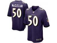 Men Nike NFL Baltimore Ravens #50 Albert McClellan Home Purple Game Jersey