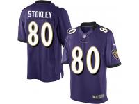 Men Nike NFL Baltimore Ravens #80 Brandon Stokley Home Purple Limited Jersey