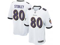 Men Nike NFL Baltimore Ravens #80 Brandon Stokley Road White Game Jersey